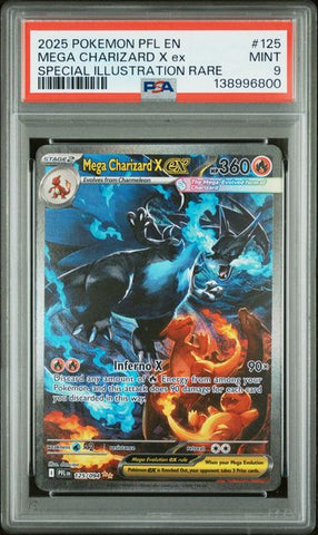 2025 POKEMON PFL EN-PHANTASMAL FLAMES #125 MEGA CHARIZARD X ex SPECIAL ILLUSTRATION RARE