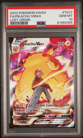 PSA 10 - FA/PIKACHU VMAX LOST ORIGIN 2022 POKEMON SWORD & SHIELD LOST ORIGIN